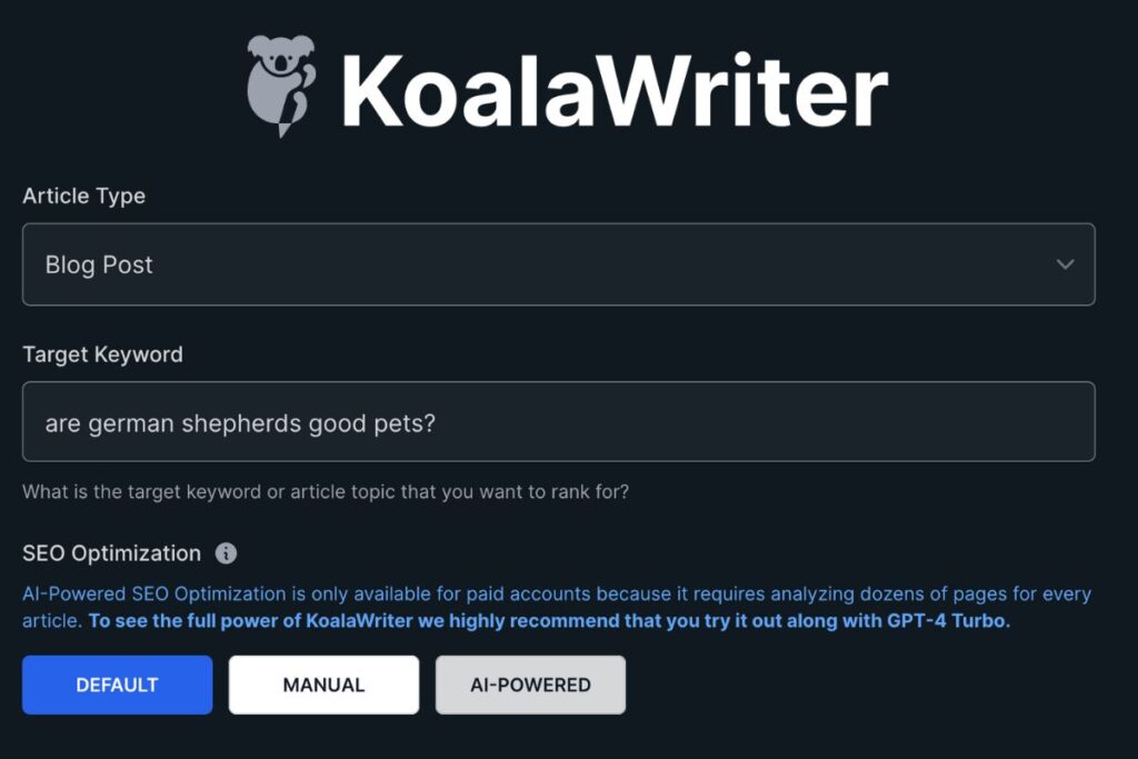 KoalaWriter Screenshot